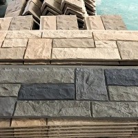 PU Castle stone antique light green brick Art Stone background wall decorative plate ultra-light inner wall brick anti-stone wall panel